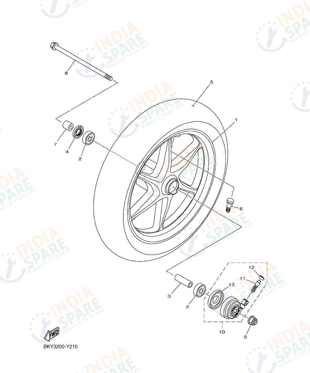 YAMAHA BGPL Series FRONT WHEEL